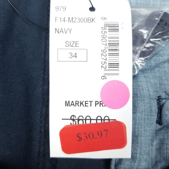 Black Saks 5th Avenue NWT Shorts Size 34 in Navy - Picture 6 of 9